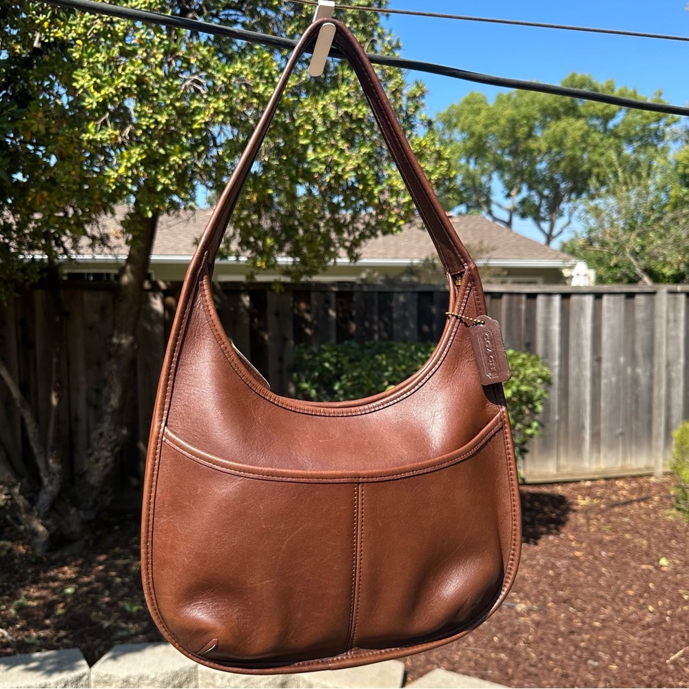 Vintage Coach Ergo Pocket Zip Bag 9033 Mahogany